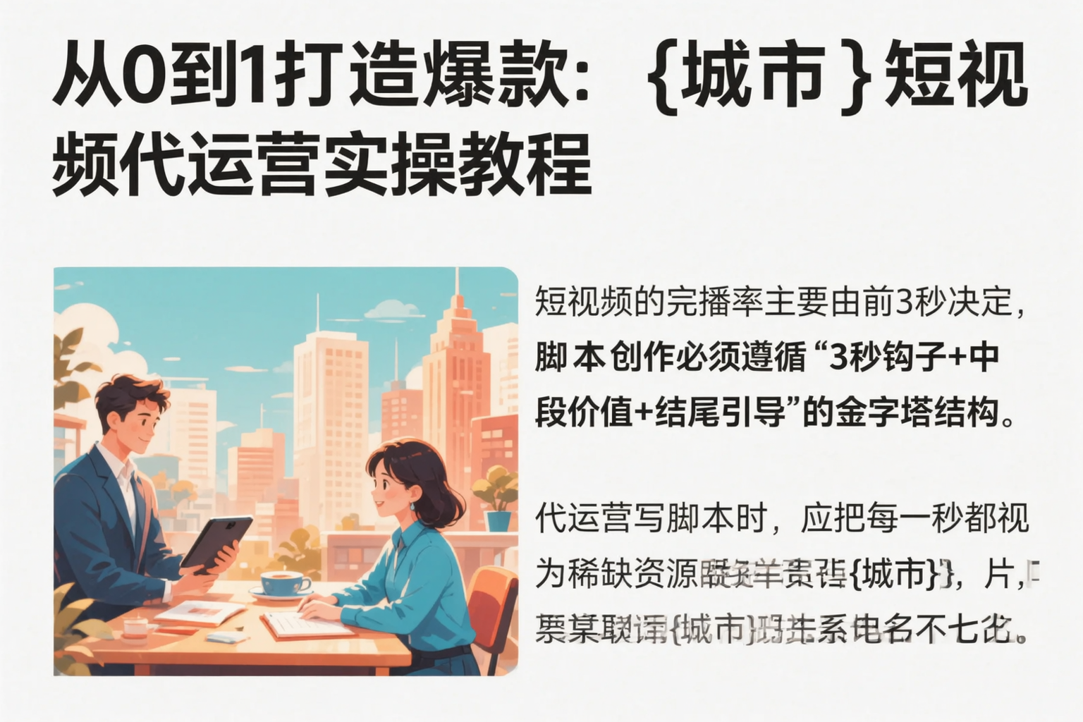 从0到1打造爆款：枣庄短视频代运营实操教程