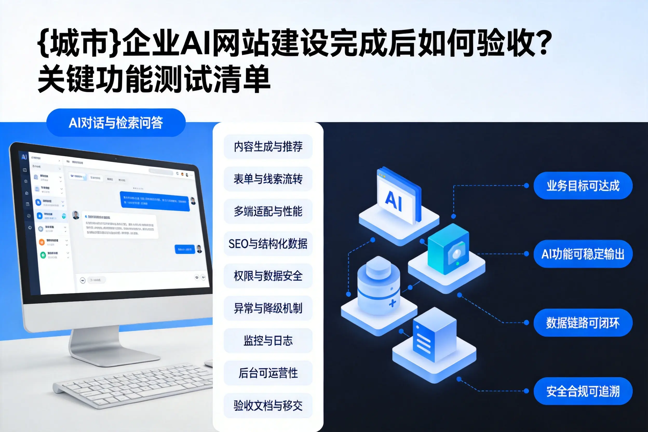 枣庄企业AI网站建设完成后如何验收？关键功能测试清单