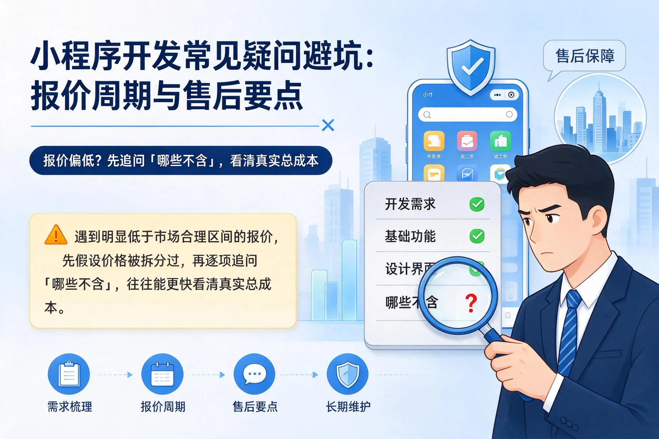 枣庄小程序开发常见疑问避坑：报价周期与售后要点