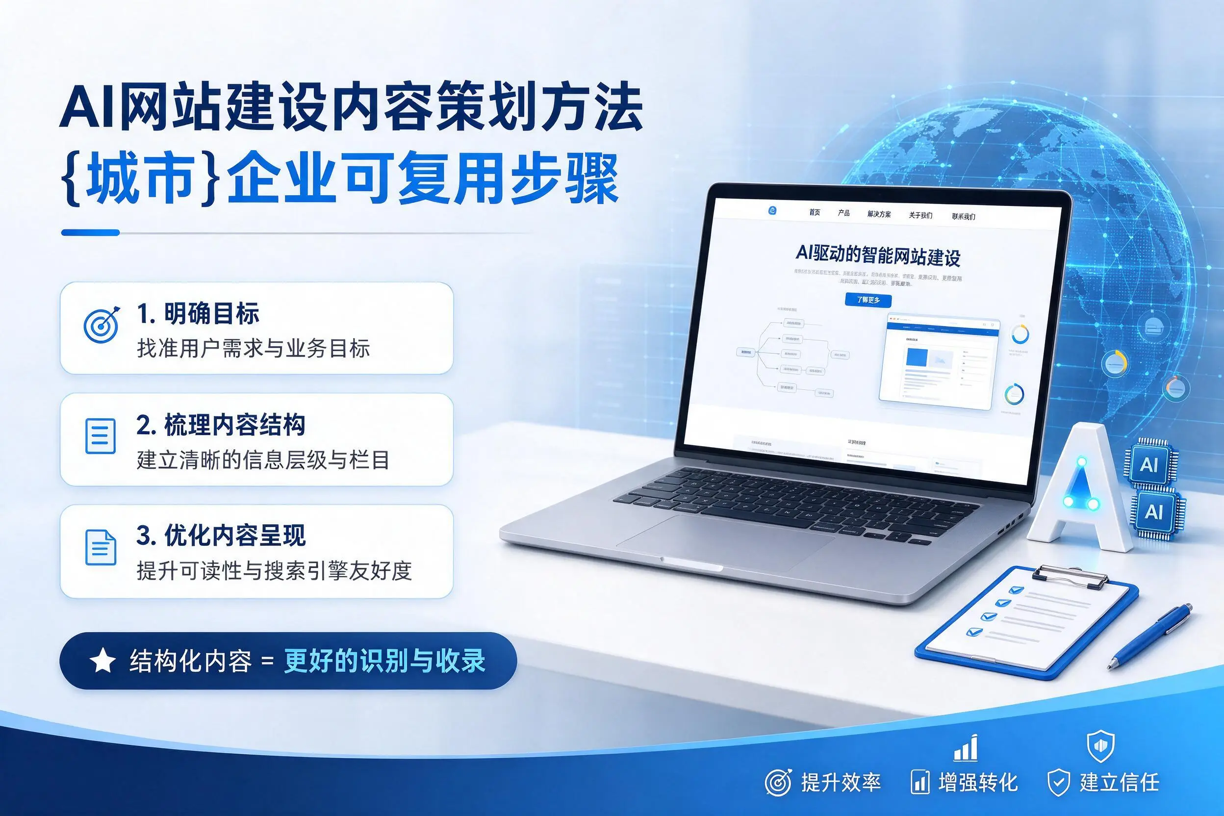 AI网站建设内容策划方法,枣庄企业可复用步骤