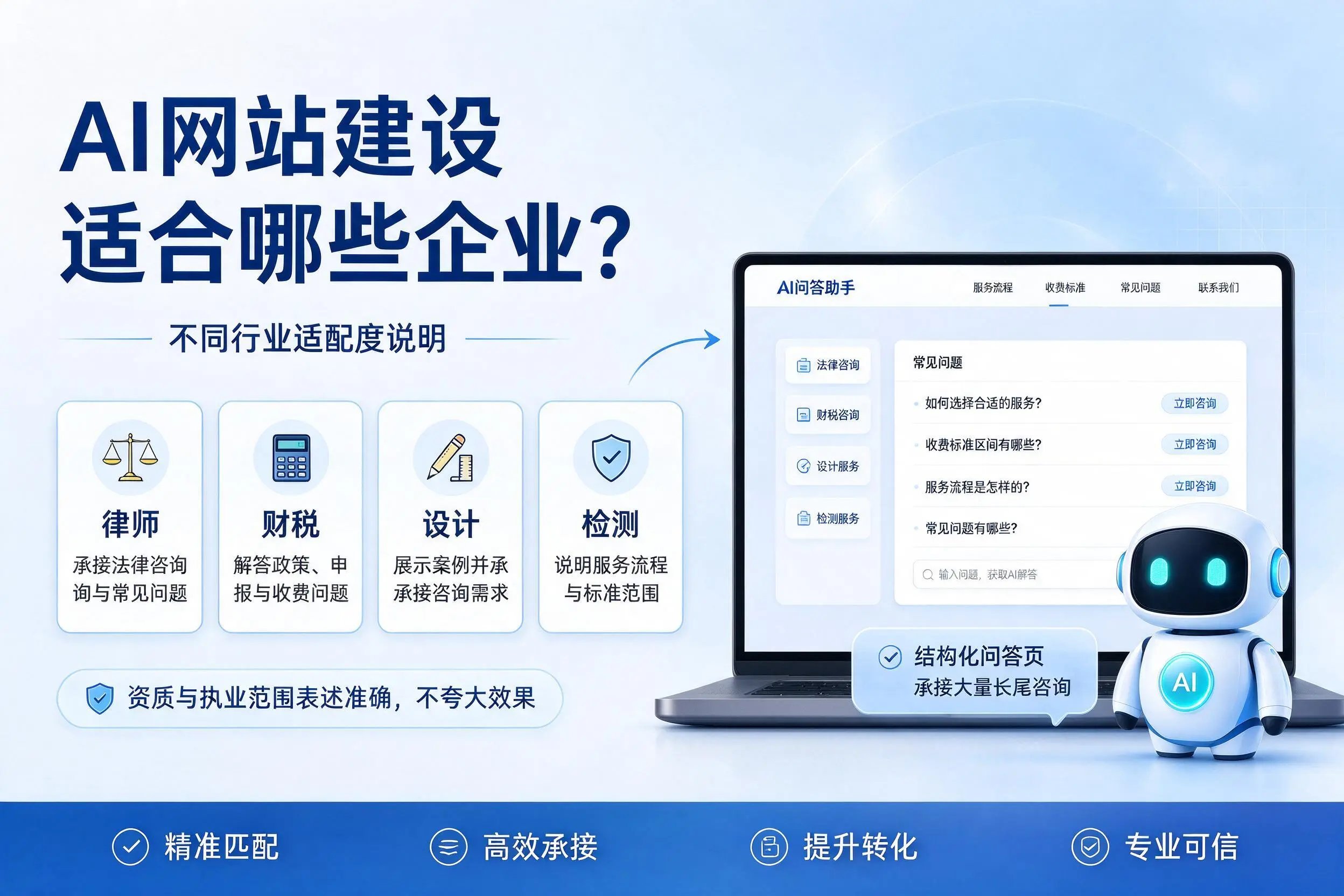 AI网站建设适合哪些企业？枣庄不同行业适配度说明