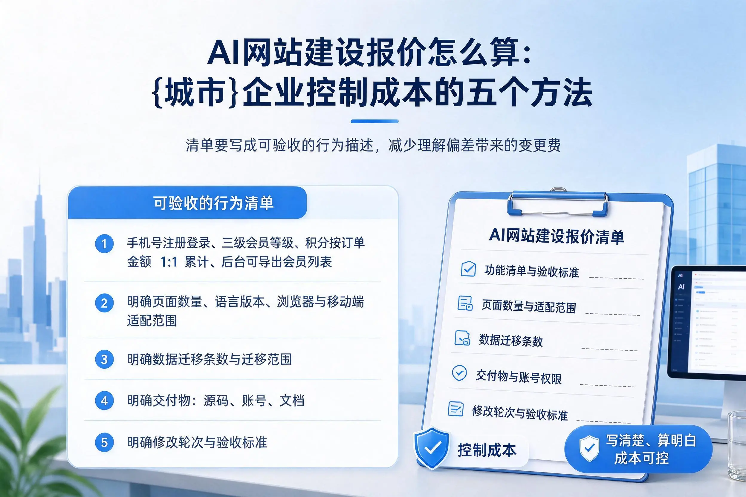 AI网站建设报价怎么算：枣庄企业控制成本的五个方法